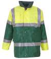 YK205 HVP303 Yoko Hi-Vis Contrast Jacket Yellow  / Paramedic Green colour image